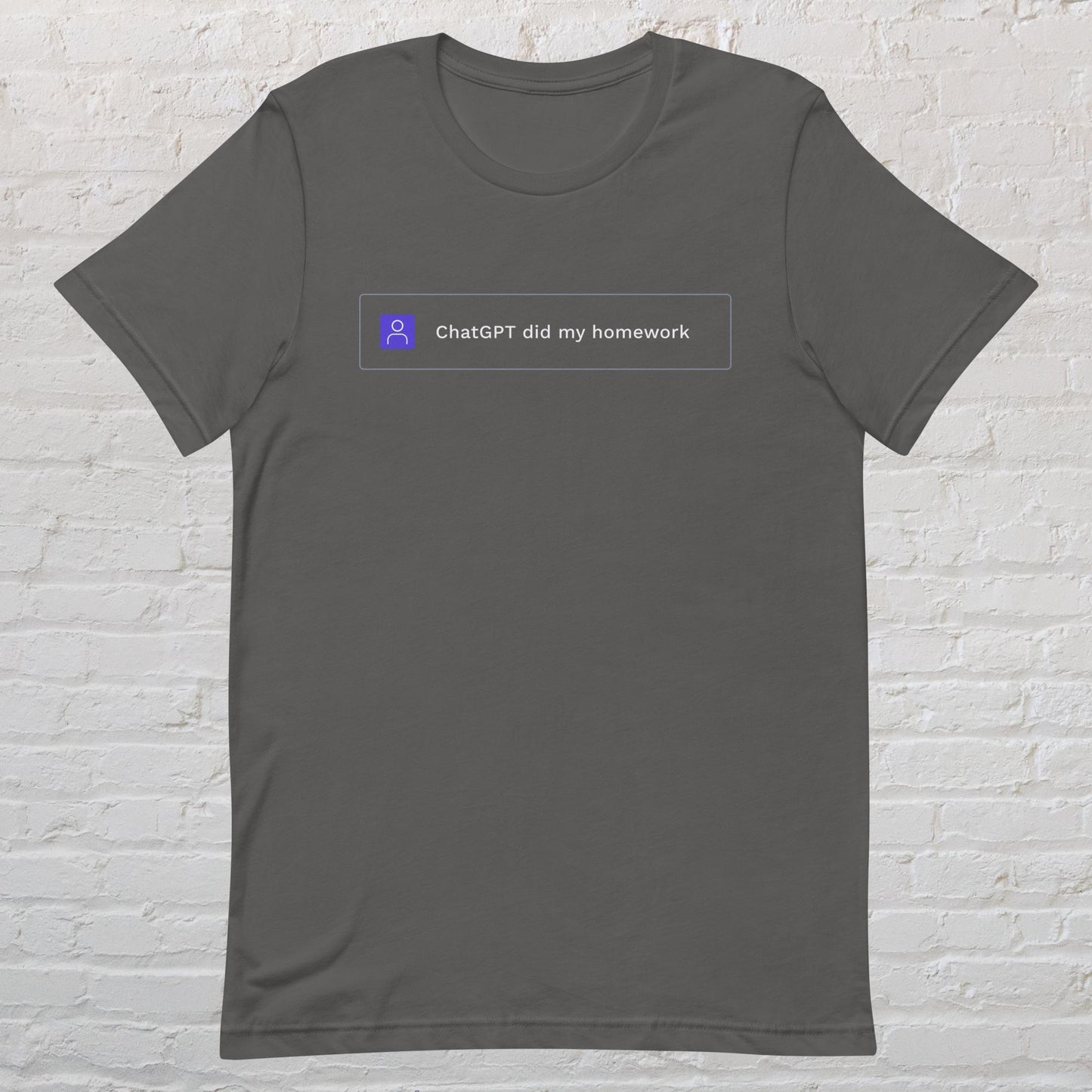 ChatGPT Did My Homework T-Shirt, Dark Mode