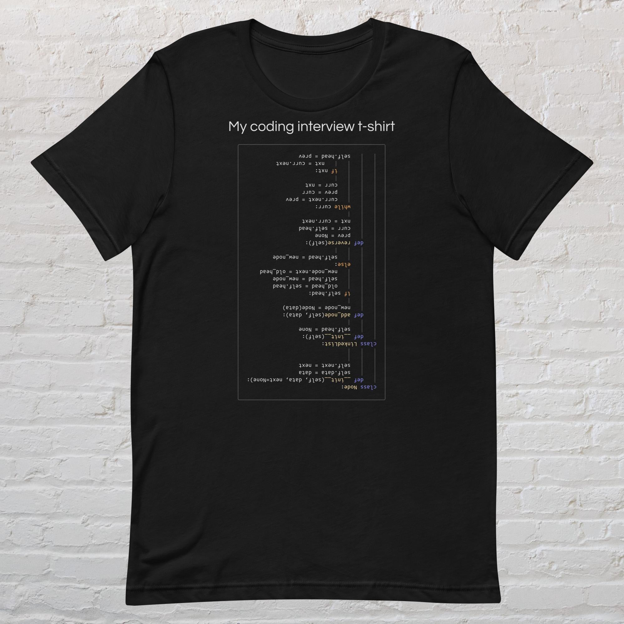 Coding Interview T-Shirt, Dark Mode – hacker-apparel
