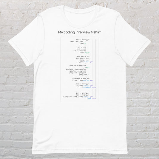 Coding Interview T-Shirt, Light Mode